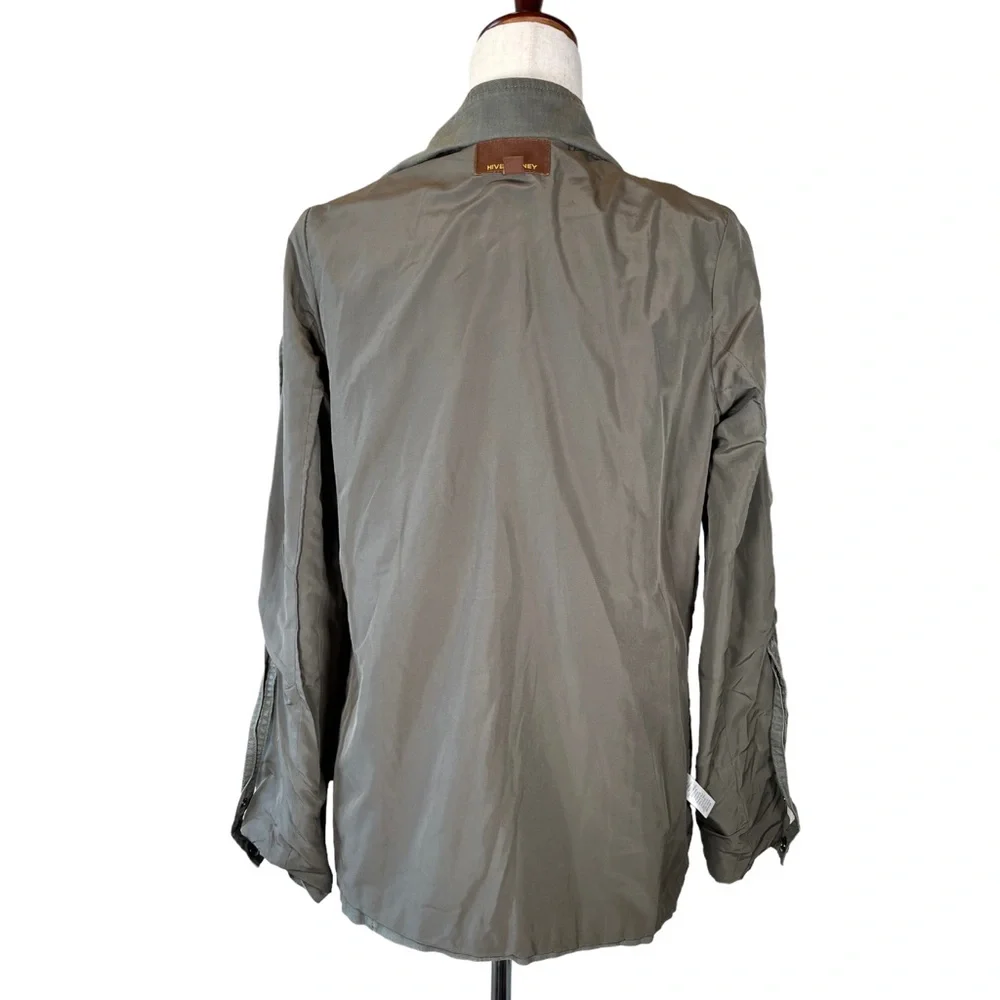 Hive & Honey Green Military Styled Anorak Jacket//S//Waist String Missing - Picture 8 of 9